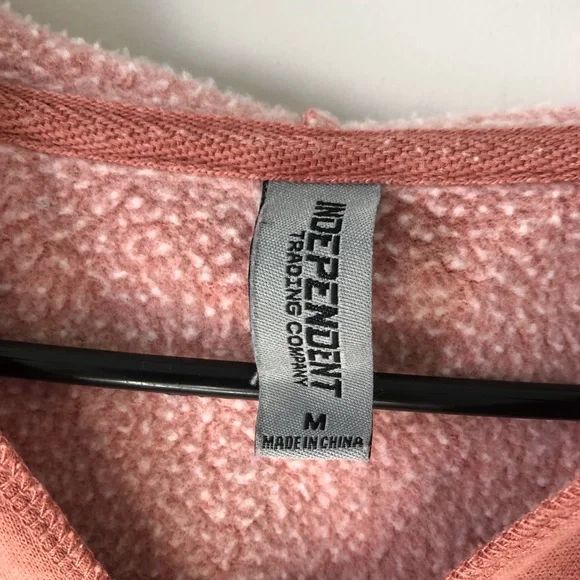 Independent Trading Co Cornell Oversized Collegiate V Neck Hoodie Sweatshirt - Picture 5 of 6